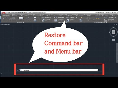 Command bar hide problem solved in AutoCAD.Restore Command bar in AutoCAD