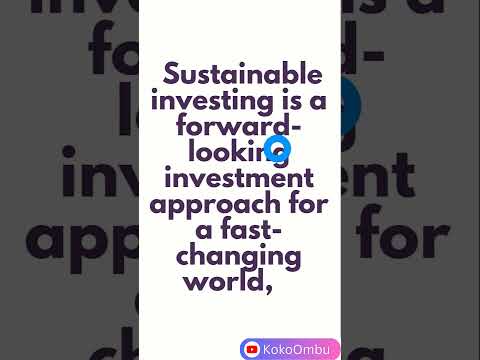 Sustainable Investing is simply? #finance #investing #investingtips