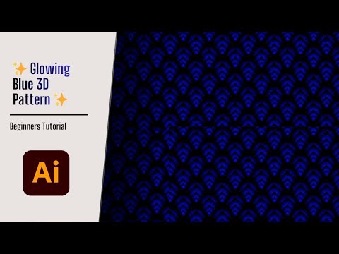 Glowing Blue 3D Pattern ✨ | Adobe Illustrator Shorts