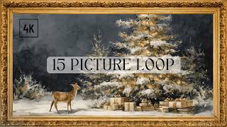 Vintage Christmas | framed tv art screensaver for tv wallpaper | relaxing music 4K