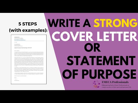 How to write a cover letter for a job application (Step-by-step with examples+ Statement of Purpose)