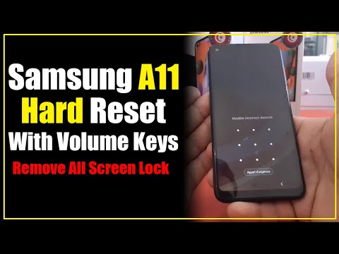 Samsung A11 Hard Reset 2022 | Samsung A11 Remove Screen Lock