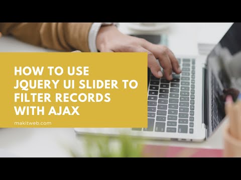 How to use jQuery UI slider to filter records with AJAX