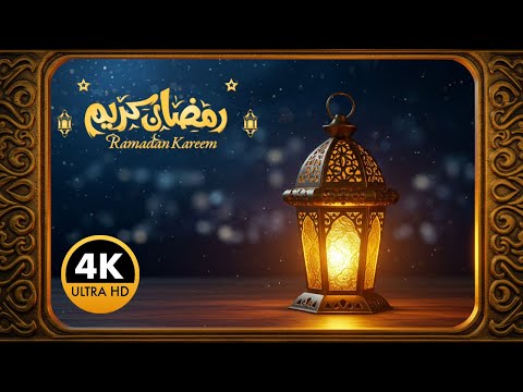 ✨ Ramadan Kareem: Magical Glow in 4K with Animated Twinkling Stars! 🌙🕯 | #رمضان_كريم