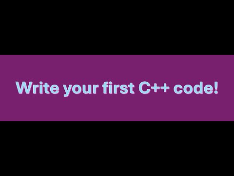 Write your first code in C++