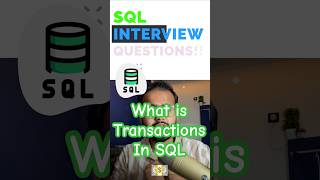 What is Transactions in SQL | #sql #sqlinterviewquestionsandanswers