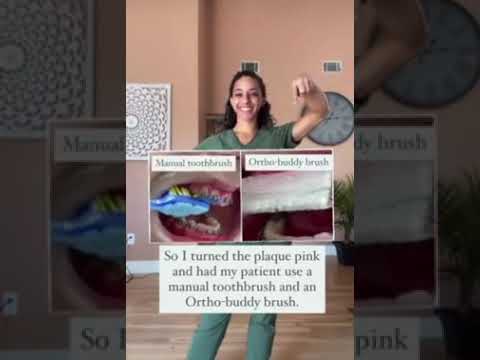 Best toothbrush for #braces. Manual vs Ortho-buddy #Shorts