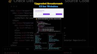 Modern Breadcrumb Navigation UI | HTML & CSS Short