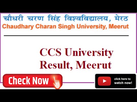 CCSU Meerut Result Declared | BCA | BBA | Out Now | Check Now | Code With Pankaj