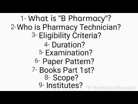 Complete Information About "B" Pharmacy  |Pharmacy|