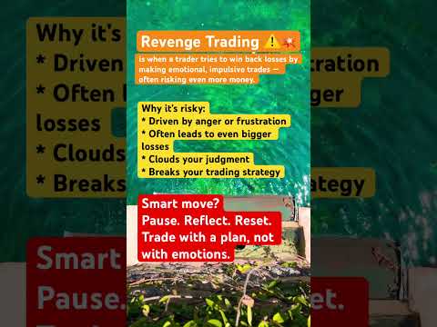 Trade with a plan, not with emotions. Pause. Reflect. Reset. No #revengetrading #financeeducation