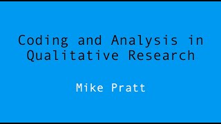 Coding and Analysis in Qualitative Research
