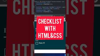 Checklist with CSS HTML #coding #css #html #web #development