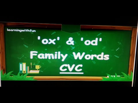 'ox' and 'od' Family Words|Phonics Lessons|CVC|Teachers Resources