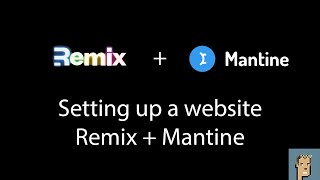 Absolute basics of setting up a website using Remix, React, and Mantine.
