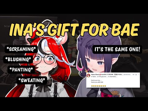 【Hololive】Bae's amazing reaction towards Ina's presents — and then...【Hakos Baelz/Ninomae Ina'nis】