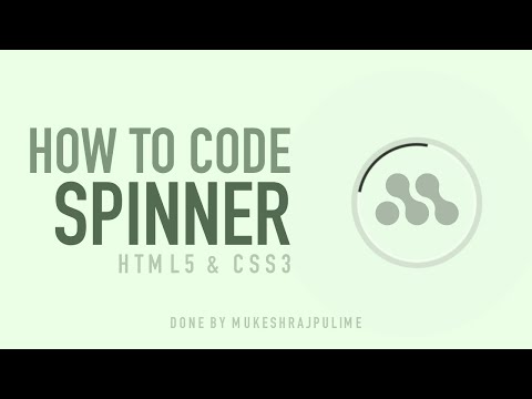 Spinner Animation Using HTML5 & CSS3 || DoneByMukeshRajPulime || #cssspinner #preloaderspinner