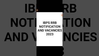 Ibps rrb notification update 2023 #ytshorts