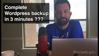 Wordpress Backup in 3 Minutes