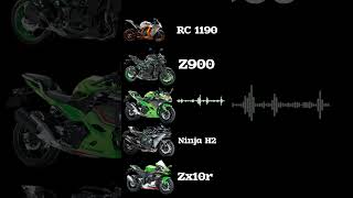 Kawasaki ninja zx-10r vs H2 vs H2R vs z900 vs ninja 400 vs RC 1190 exhaust sound 😱🙀🤯