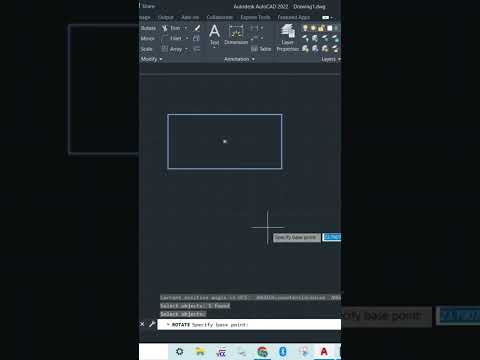 How to use rotate tool in AutoCAD #autocad #shorts #tutorial