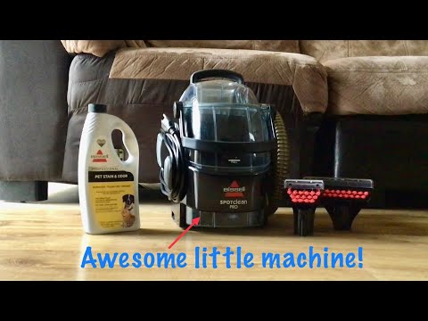 How to SHAMPOO A COUCH with the BISSELL SPOTCLEAN PRO!