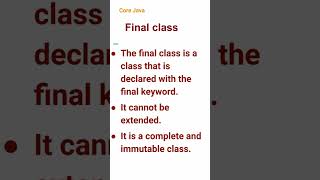 Final class (54) #corejava