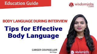 Body language During interview | Tips for Effective Body Language @Wisdom Jobs