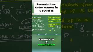 Permutation Problem:  4 Students from 15 Lined Up #maths #mathematics #math #algebra #statistics