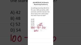 ASVAB/PiCAT Arithmetic Reasoning Practice Test Q: #percentage #acetheasvab with #grammarhero