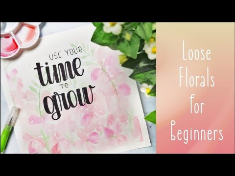 Easy Loose Watercolor Floral in 10 mins | Real Time Painting