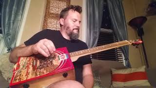 "Revolutions" - Deepseed Guitars cigar box style guitar with Lace Matchbook Pickup