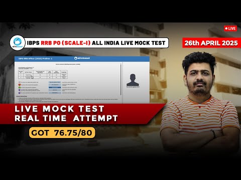 🎯Oliveboard RRB PO 2025 Live Mock Test 📚✍️26th April | Share Scores📝👆 | #rrb #rrbpo2025