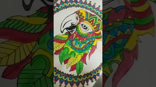 Mandala, tutorial,parrot, maccow, #telugututorial #tutorial #mandala #tricks #drawing