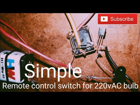 How to make remote control switch for AC 220v bulb | simple DIY |