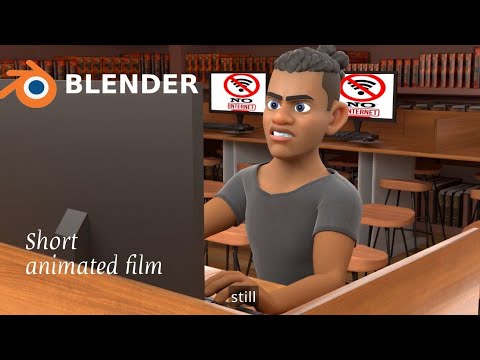 Blender animated short film | Student Animation on Worldwide Internet Shutdowns on exam 