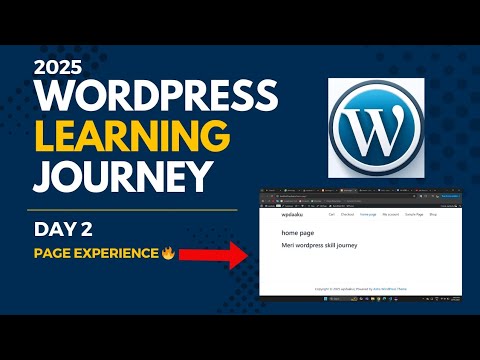 WordPress Learning Journey | Page Banane Ka Tarika 2025 (Day 2) | wordpress tutorial for beginners