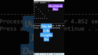 Star Pattern Printing Program #shorts #starpattern #patternprinting #coding