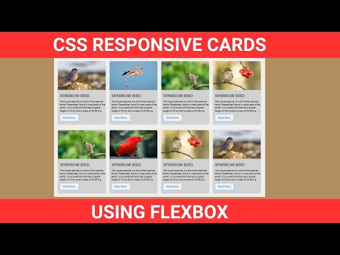 How to Create Responsive Cards Using HTML & CSS || CSS Responsive Cards Using Flex Box || CSS Card