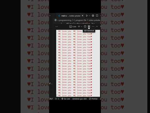 I love you c program  LOVE YOU program in C Language @HabluProgrammer @LearnCodingOfficial