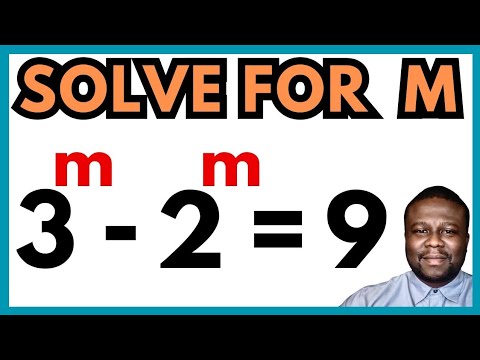 Exponent | Algebra | Can You Solve This Math Problem? | 3^m - 2^m = 9, Find m