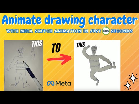 Animate character within a minute with Meta AI Sketch Animation