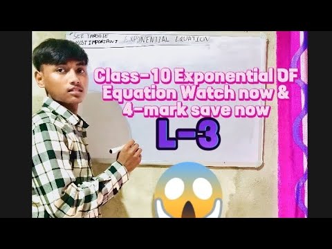 L-3 class10||exponential equation||law of indices||4-mark fixed question😱😲||