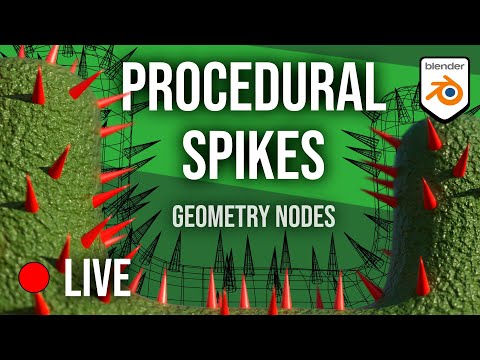 Procedural Spikes (and other Surface Elements) - 🔴Live Lesson