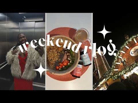 WEEKEND VLOG | BIRMINGHAM CHRISTMAS MARKET & WORK XMAS PARTY | TiaAntoine-Charles