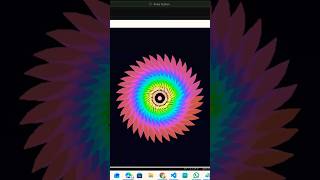 How to create a colorful flower using python coding