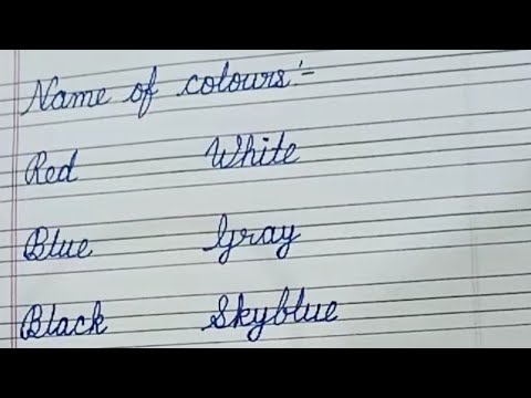 Colours Name in English and Hindi /Learn and Write Colour Name/#colours #colourname #englishclasses