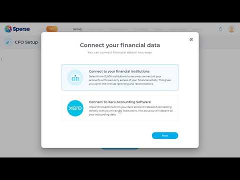 Connecting your Xero account to Sperse CFO