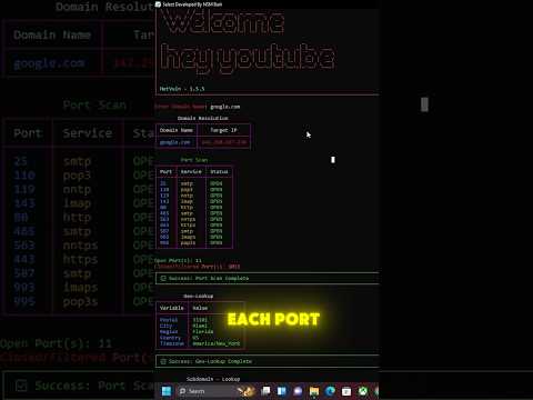 My Python Port Scanner (Still a Work in Progress) #coding   #programming