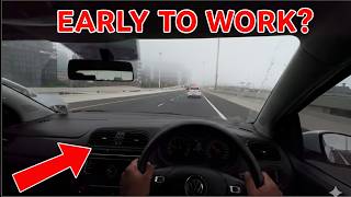 Leaving on time once a year just to see if the fog is real. (POV)